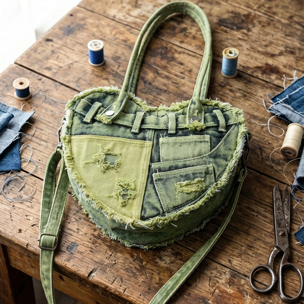 ZV - Heart Denim Bag