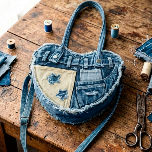 ZV - Heart Denim Bag